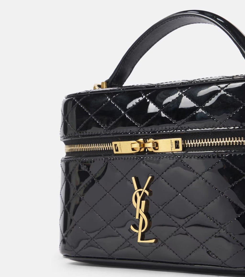 Saint Laurent Gaby quilted patent leather vanity bag