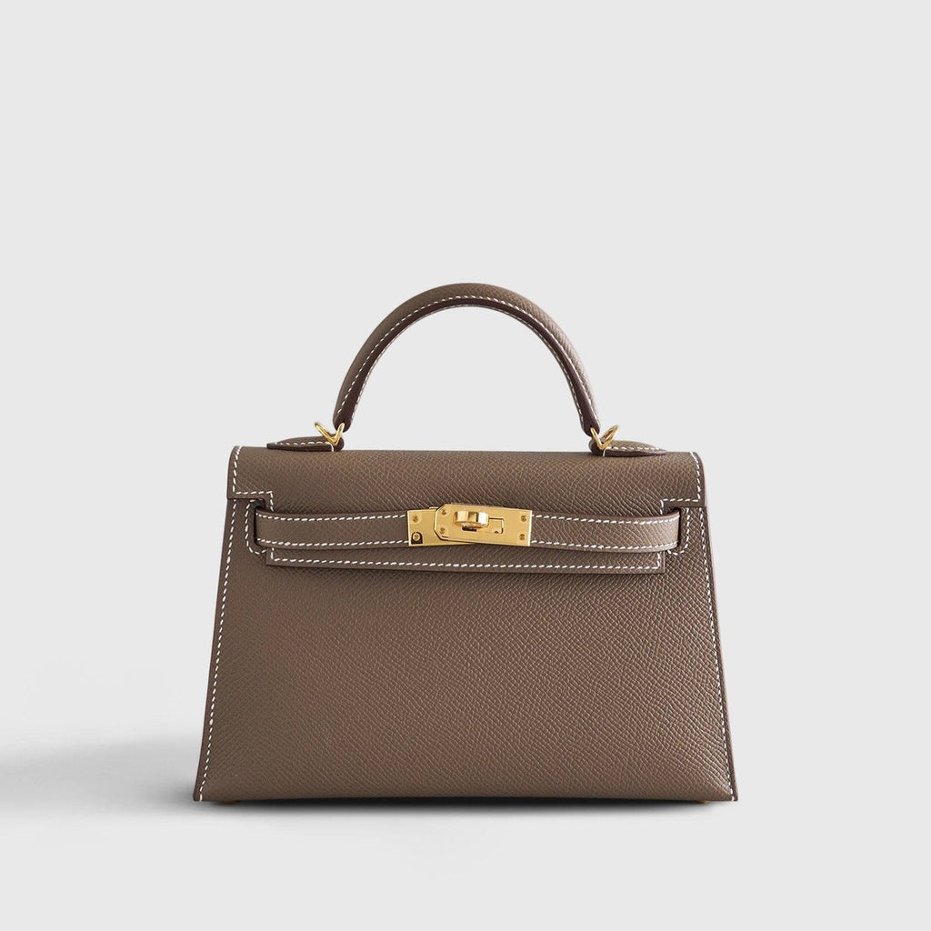 Hermès Kelly Mini Epsom Sellier Etoupe Gold Hardware