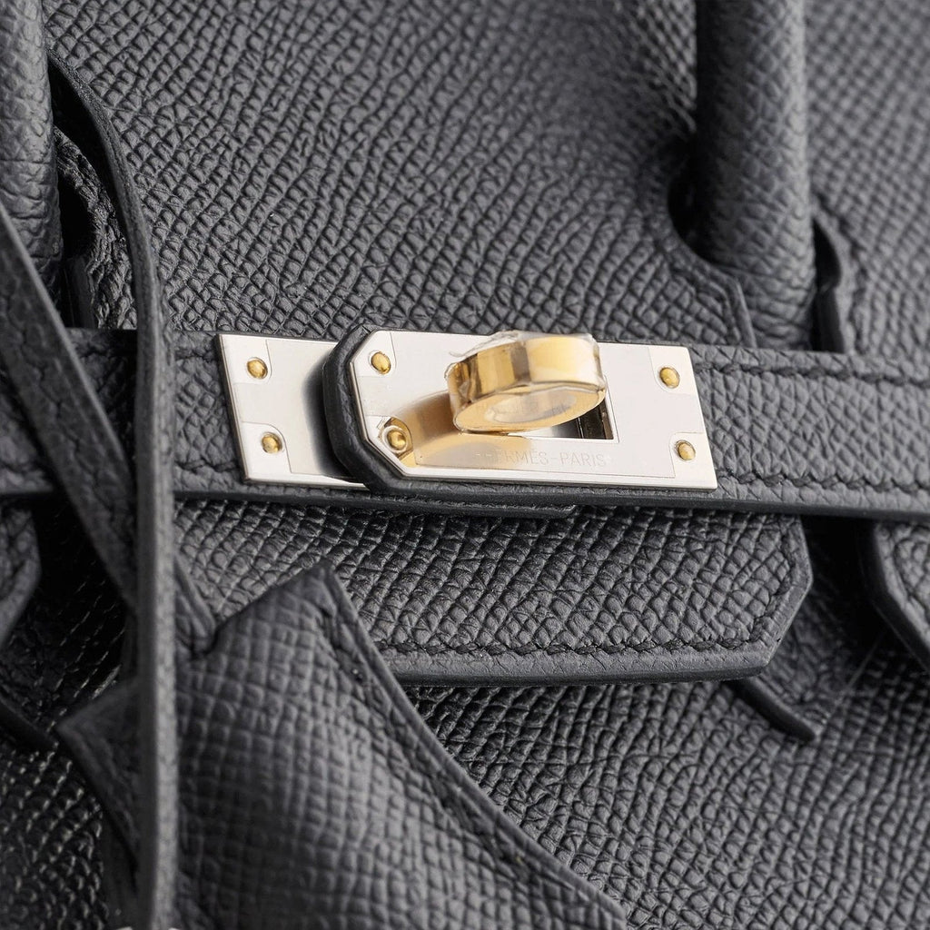 Hermès Birkin 25 Epsom Black Electrum Sellier