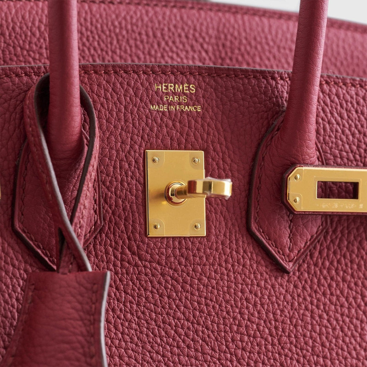Hermès Birkin 25 Togo Rubis Gold Hardware