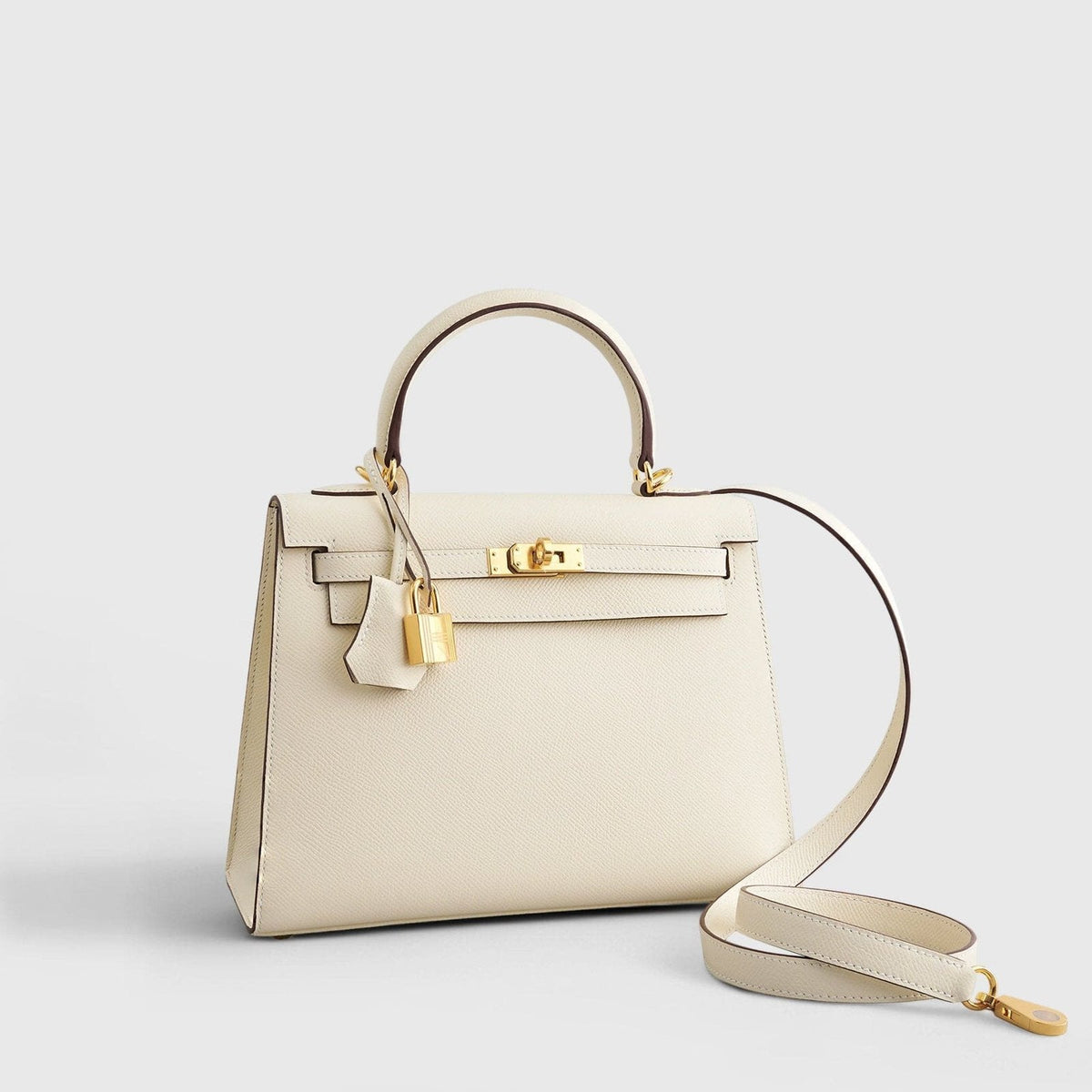 Hermès Kelly 25 Epsom Nata Sellier Gold Hardware