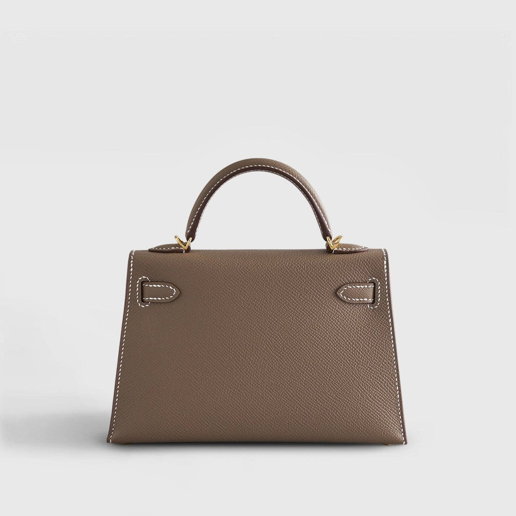 Hermès Kelly Mini Epsom Sellier Etoupe Gold Hardware