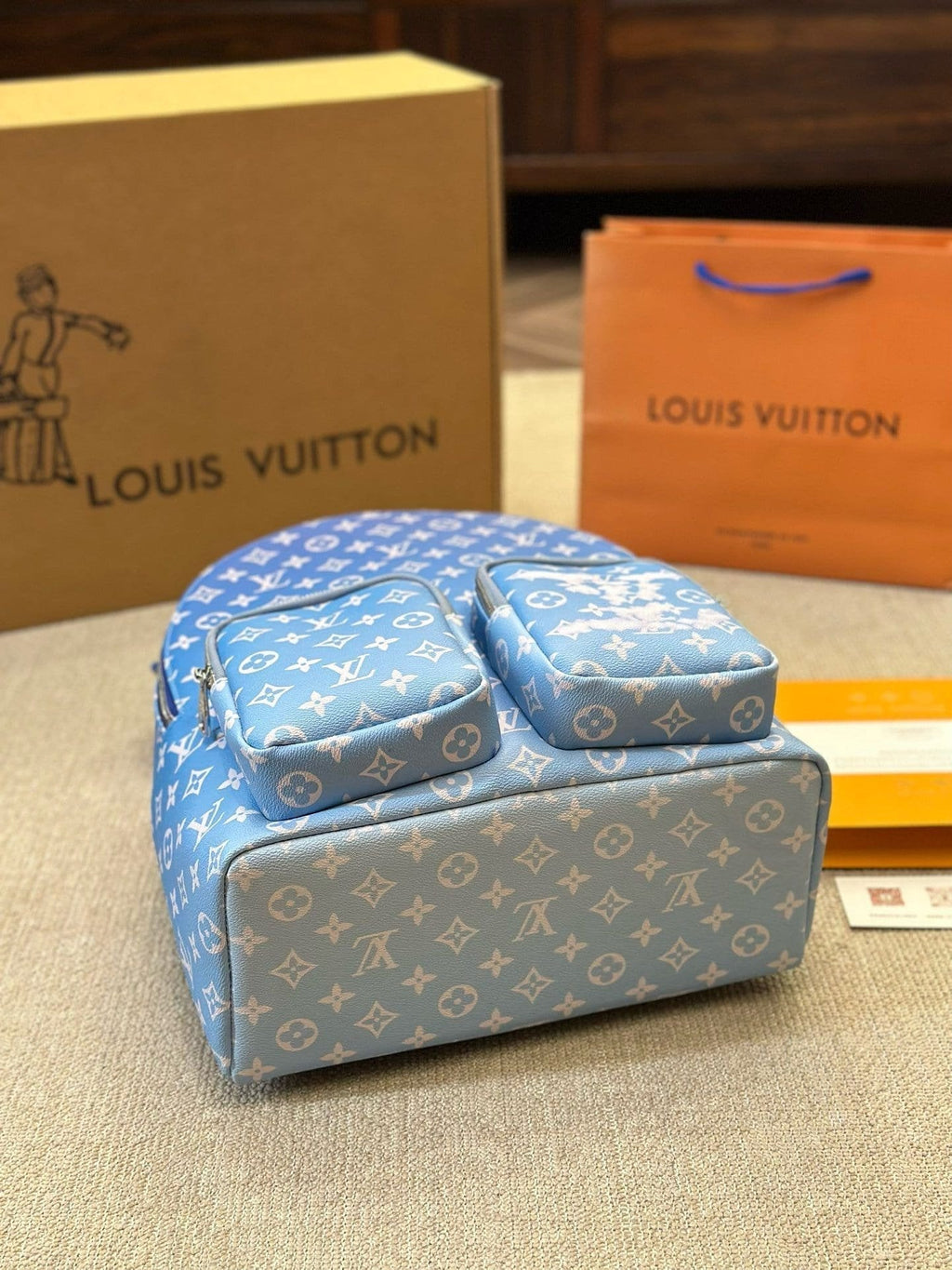 Louis Vuitton Backpack Multipocket Clouds Monogram Blue M45441