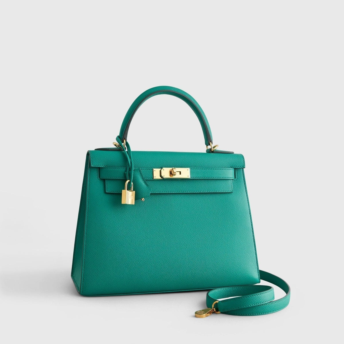 Hermès Kelly 28 Epsom Vert Jade Sellier Gold Hardware